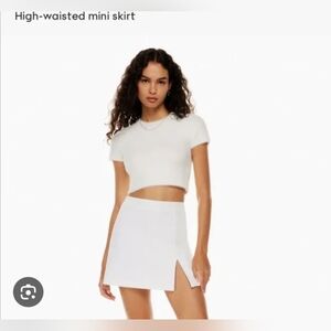 Aritzia Sunday Best Tatiana Mini Skirt White